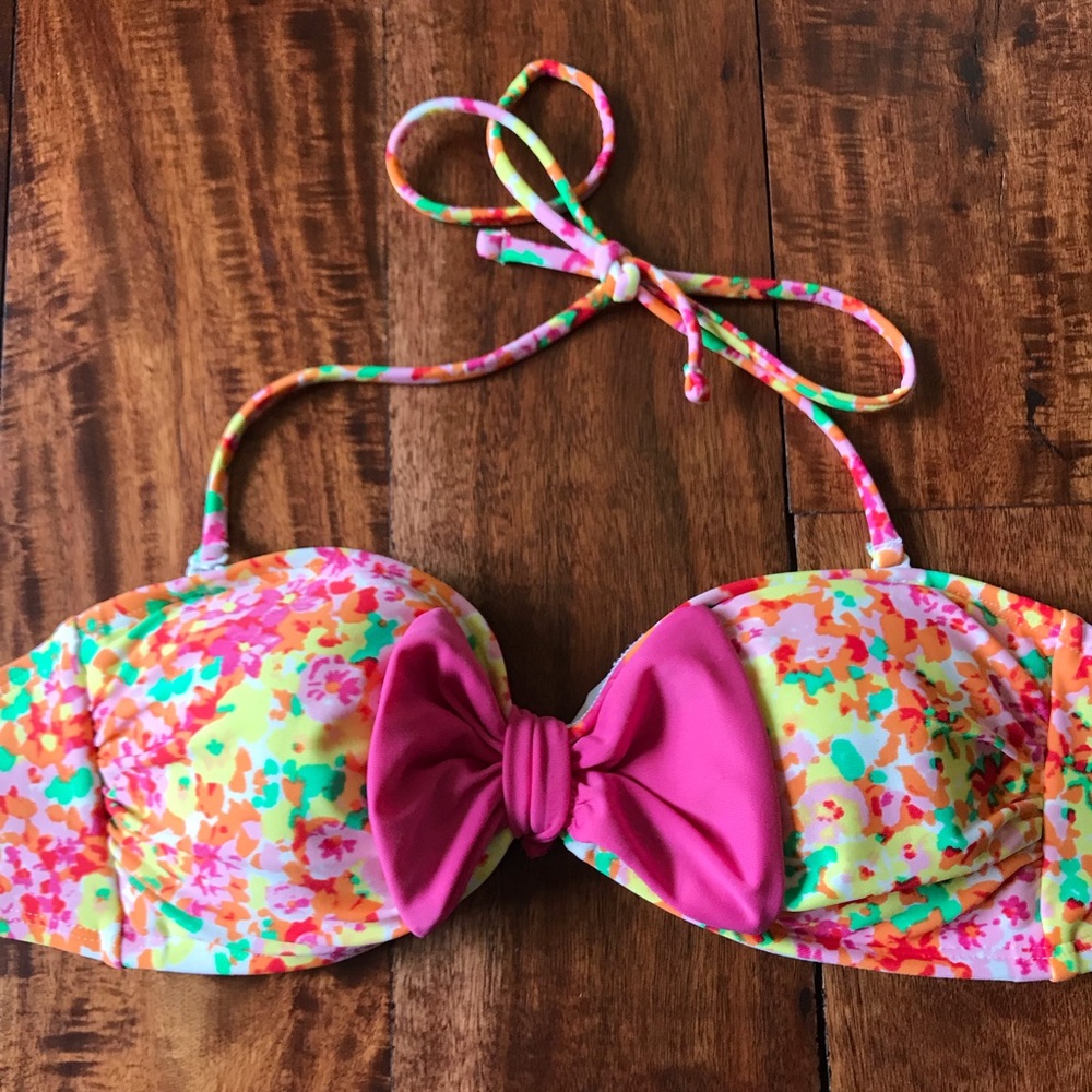 AE Pink Bow Swim Top